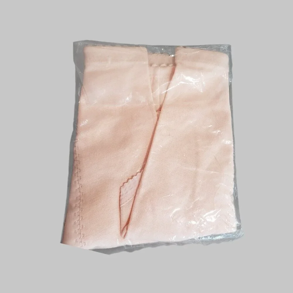 Pulo Mei Vtg Style Embroidered High-Waisted Shapewear Briefs Light Pink Large
